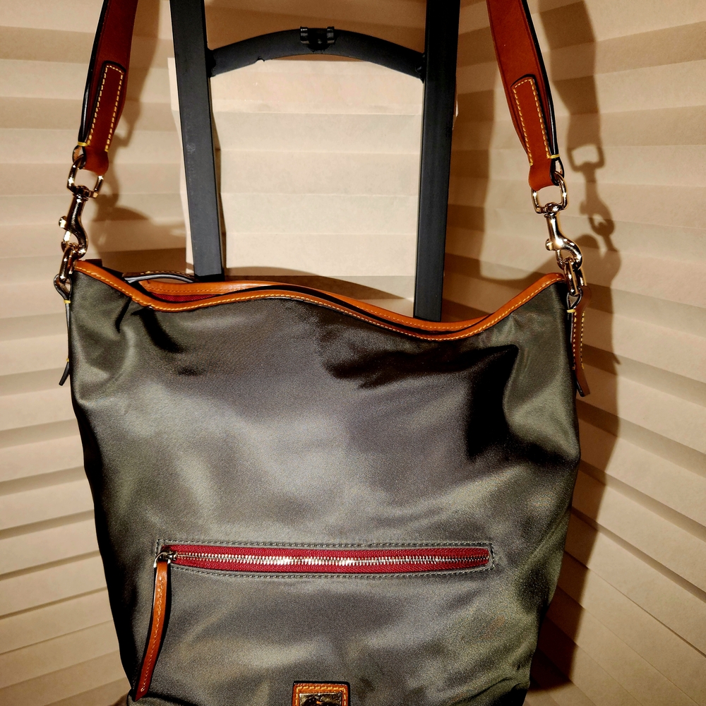 Dooney & Bourke Olive and Brown Shoulder Bag